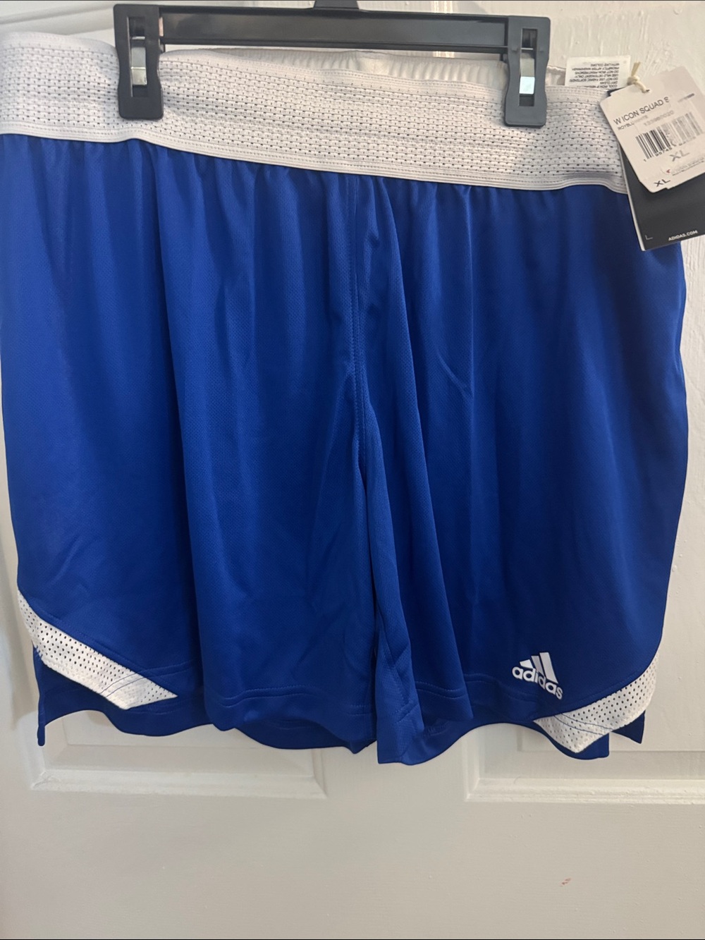 adidas Blue Athletic Shorts with White Accents